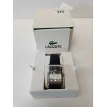 Lacoste gents wrist watch in case with papers