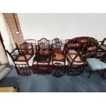 Set of Antique mahogany dining chairs