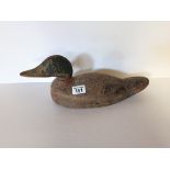 Large Old Wooden Duck Decoy