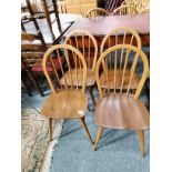 Set of 4 Ercol dining chairs