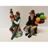 2 Royal Doulton Figures HN1954 "The Balloon Man" and HN2253 "The Puppetmaker"
