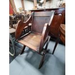 Campaign oak chair