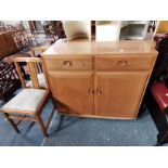 Ercol sideboard and 2 x ercol dining chairs