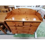 3 Ht Pine chest of drawers