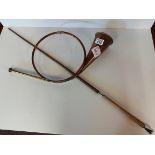 Copper hunting horn and whip
