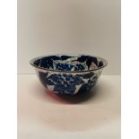 Blue and White Chinese bowl with 6 characture marks