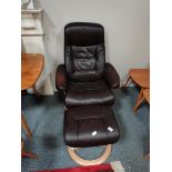 Stress less leather recliner