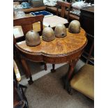Antique walnut games table