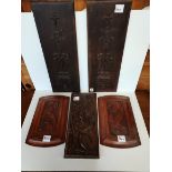 4 x carved plaques
