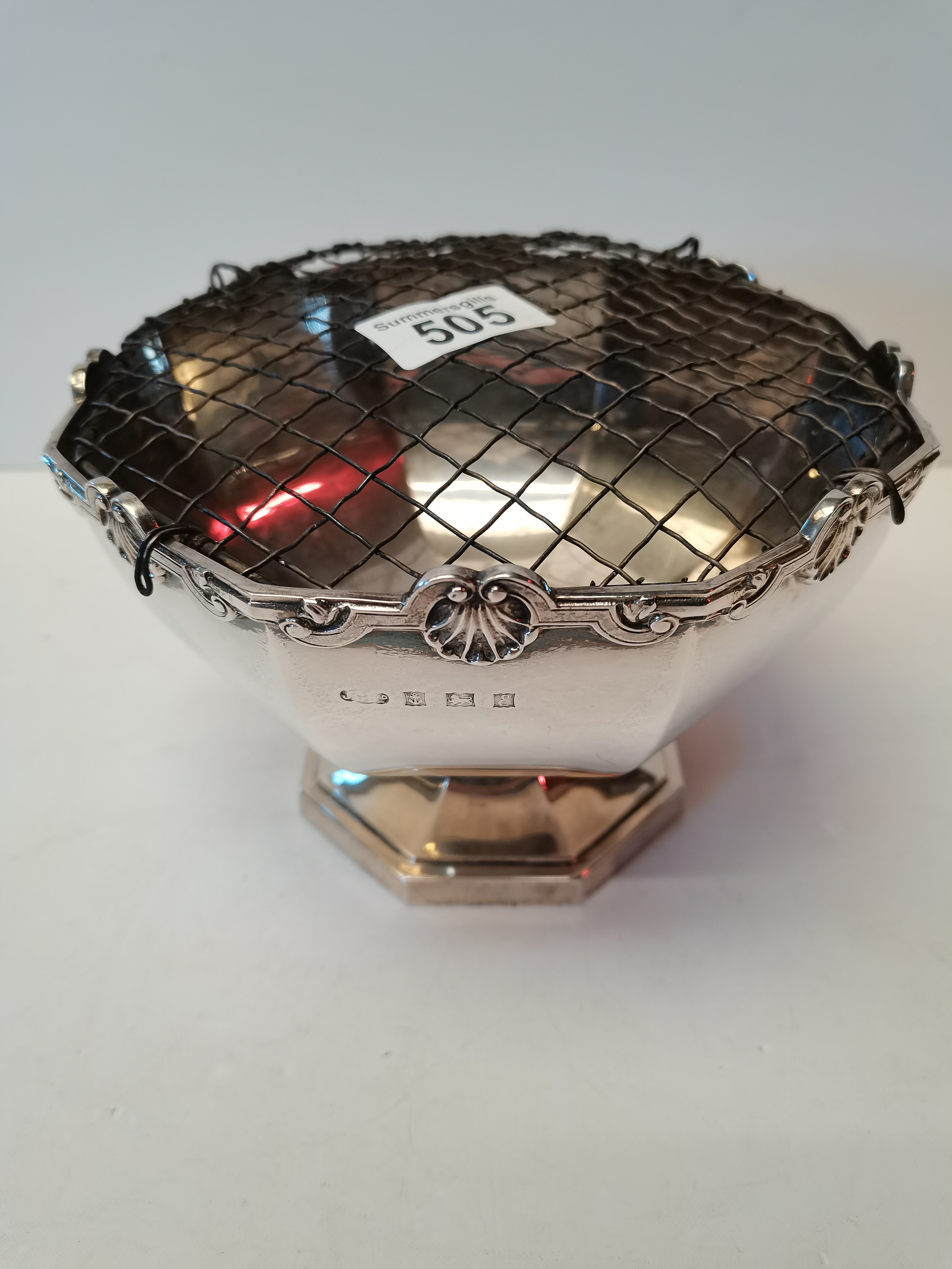 Birmingham silver flower bowl 612g ( no inscriptions )