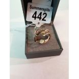 9ct gold ring approx. size O 7g