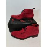 1 pair of Jeffery red suede shoes Size 11 worn