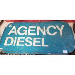 Metal "Agency Diesel" Sign