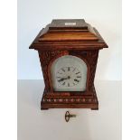 Oak Mantle clock with key