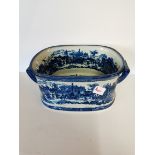 Blue and white planter / footbath