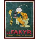 MICH, 'LE FAKYR CHARMET ET DONNE DU RESSORT', A LARGE ORIGINAL FRENCH POSTER, CIRCA 1920 Publicite