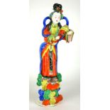 A LATE 19TH/EARLY 20TH CENTURY CHINESE PORCELAIN FIGURE OF IMMORTAL MAIDEN Standing wearing a long