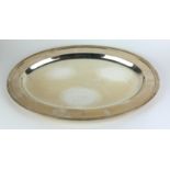 TIFFANY AND CO., AN AMERICAN STERLING SILVER OVAL TRAY Plain form marked to reverse 'Tiffany and Co.