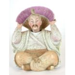 A 19TH CENTURY FRENCH BISQUE STATUE, A NODDING MANDARIN. (17cm) Condition: good throughout, no