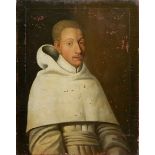 AN 18TH/19TH CENTURY CONTINENTAL OIL ON CANVAS, PORTRAIT OF A RENAISSANCE BENEDICTINE MONK Unframed.