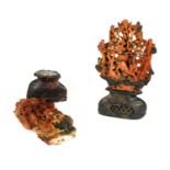 A PAIR OF FINE LATE 19TH CENTURY CHINESE SOAPSTONE CARVINGS In light brown palette, depicting a