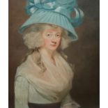 MATHER BROWN, 1761 - 1831, OIL ON CANVAS Portrait of Barbara Yelverton, framed. (sight 61.5cm x 74.