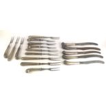 A COLLECTION OF LATE 18TH/EARLY 19TH CENTURY CONTINENTAL WHITE METAL CUTLERY Comprising five