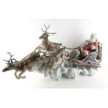 LLADRO, A LARGE LIMITED EDITION (90/1000) CHRISTMAS PORCELAIN GROUP FIGURE Titled 'Santa's