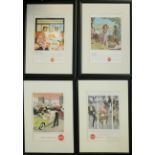 COCA COLA, A SET OF FOUR MID 20TH CENTURY ADVERTISING PRINTS Titled 'Happy Pause for the Youth of
