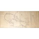 A LARGE EARLY 18TH CENTURY MAP, THE WEST INDIES, 1720 A new and correct chart of the trading part,