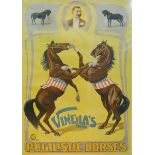 ADOLPH FRIEDLÄNDER, HAMBURG, 'VINELLAS PUGILISTIC HORSES', A RARE ORIGINAL POSTER Later framed