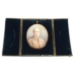 A FINE LATE 19TH CENTURY CONTINENTAL WATERCOLOUR PORTRAIT MINIATURE Study of a noble gentleman