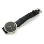 MOVADO, A VINTAGE STAINLESS STEEL GENTS WRISTWATCH Having a black tone dial with calendar window, on
