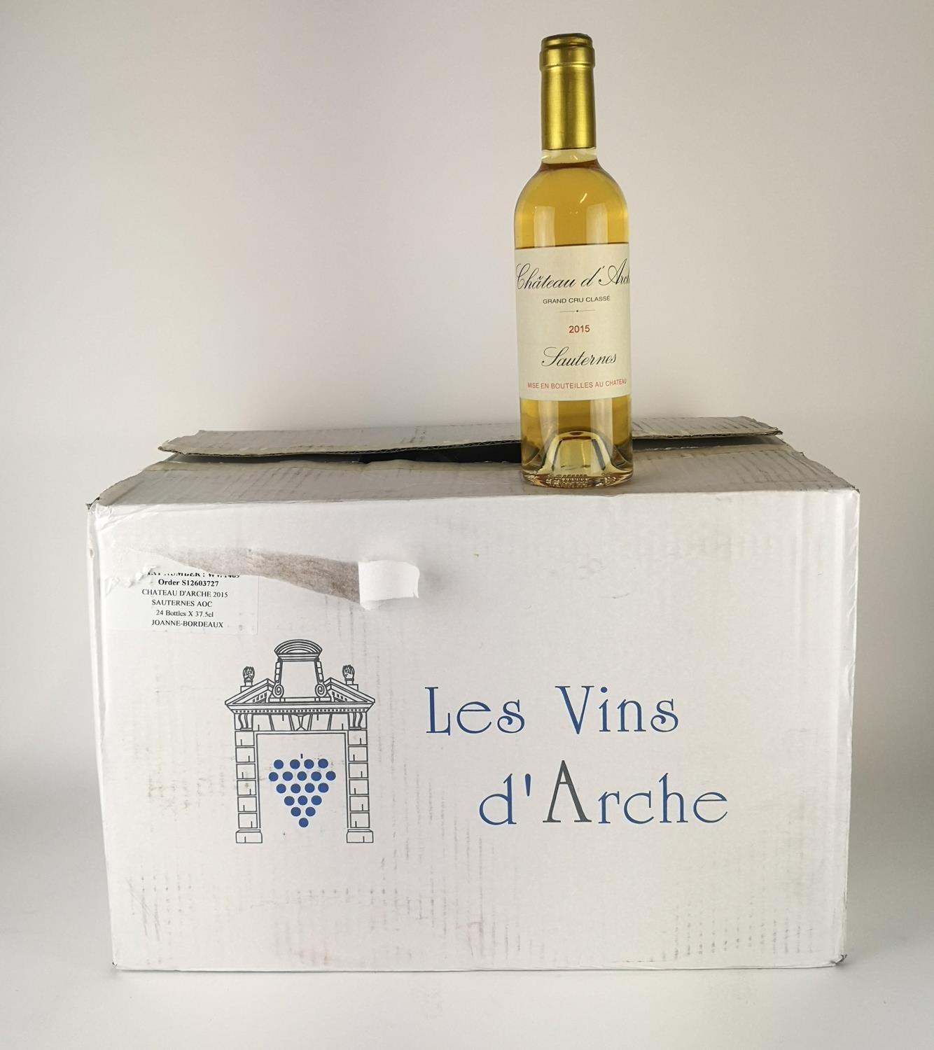 CHÂTEAU D'ARCHE SAUTERNES GRAND CRU CLASSÉ 2015, A CASE OF TWENTY-FOUR 375ML BOTTLES.