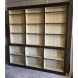 A VICTORIAN PAINTED SHOPS PINE OPEN BOOKCASE/DRESSER With open adjustable shelves and cream