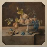 JEAN PRIN, 1679 - 1729, A LATE 17TH/ EARLY 18TH CENTURY CONTINENTAL WATERCOLOUR Still life of fruits