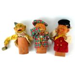 A COLLECTION OF THREE VINTAGE GERMAN PAPIER-M CHÉ BARTENDER PUPPETS Each with spring loaded
