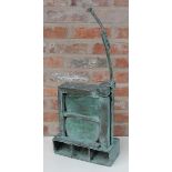 JEFF LOW, B. 1952, A GREEN VERDIGRIS BRONZE ABSTRACT SCULPTURE Signed with initials. (34cm x 14.