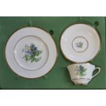 ROYAL WORCESTER, A COLLECTION OF CASED PORCELAIN 'WILD FLOWERS OF BRITAIN' WEDDING TEA SETS