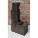 JEFF LOW, B. 1952, A PATINATED BRONZE SCULPTURE. (20cm x 13.5cm x 39cm) Condition: good overall