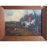 CIRCLE OF LIONEL EDWARDS. 1878 - 1966, AN EARLY 20TH CENTURY OIL ON CANVAS Hunting scene, in a