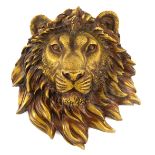 A BRONZED METAL WALL MOUNTED LION MASK Cast with raised face. (approx 21cm x 22cm) Condition: good