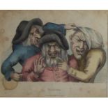 COLLECTION OF EIGHT EARLY 19TH CENTURY HAND COLOURED ENGRAVINGS Caricatures by Tim Edwin Orme and