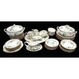 CROWN STAFFORDSHIRE, A 20TH CENTURY PART DINNER SERVICE Decorated in Kowloon pattern, comprising