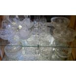 A COLLECTION OF EIGHT EARLY 20TH CENTURY CUT CRYSTAL GLASS CIRCULAR BOWLS With various cut glass
