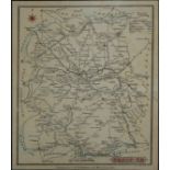 A COLLECTION OF TEN 19TH CENTURY HAND COLOURED MAP ENGRAVINGS Comprising 'Monmouthshire', by C.