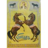 ADOLPH FRIEDLÄNDER, HAMBURG, 'VINELLAS PUGILISTIC HORSES', A RARE ORIGINAL POSTER Later framed