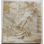 ATTRIBUTED TO CHARLES LE BRUN, 1619 -1690, FRENCH, AFTER NICHOLAS POUSSIN, 17TH CENTURY PENCIL,