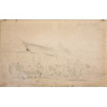WILLIAM JOSEPH SHAYER, 1811 - 1892, THREE 19TH CENTURY PENCIL DRAWINGS FROM A SKETCHBOOK Hounds