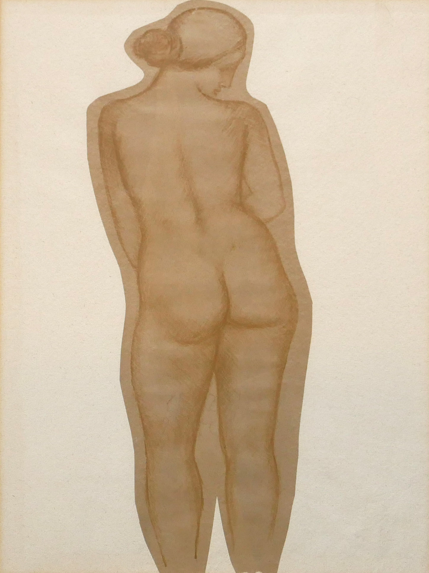 ARISTIDE MAILLOL, FRENCH, 1861 - 1944, LIMITED EDITION LITHOGRAPH LAID TO HANDMADE PAPER Nude study,